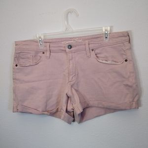 Light pink midrise shorts